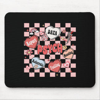 Mousepad Retro Groovy School Psicologista Dia de os namorad
