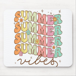 Mousepad Retro Groovy Summer Vibes Para Mulheres Homens Jov
