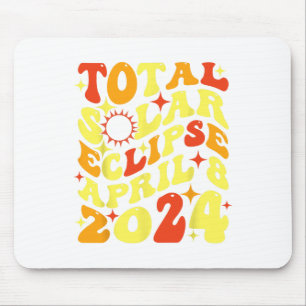 Mousepad Retro Groovy Total Eclipse Solar abril de 2024