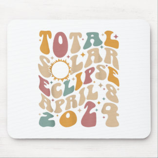Mousepad Retro Groovy Total Eclipse Solar abril de 2024
