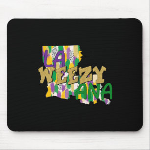 Mousepad Retro La Weezy Ana Happy Mardi Gras Louisiana Nova