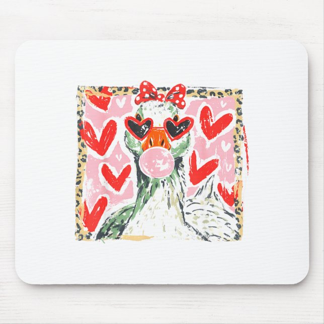 Mousepad Retro Leopard Valentine Goose Funny Nk Coquette Lo (Frente)
