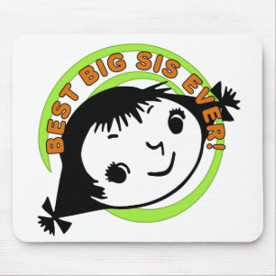 Mousepad Retro Melhor Irmã Nunca