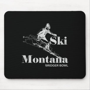 Mousepad Retro Montana Bridger Bowl Skiing Tee