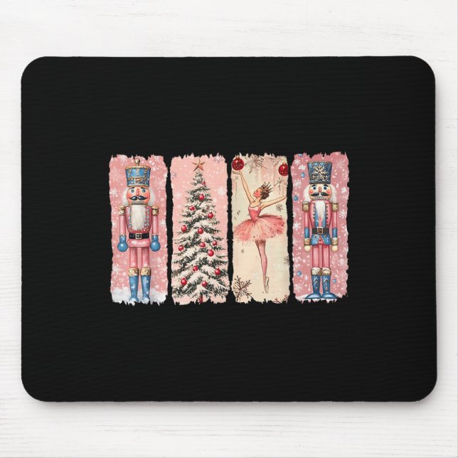 Mousepad Retro Nutcracker Ballet Nk Christmas Xmas Vibes Wo (Frente)