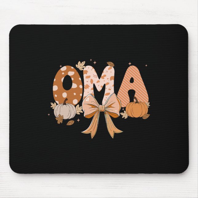 Mousepad Retro Oma Coquette Arcos Leopard Queda Ação de Gra (Frente)