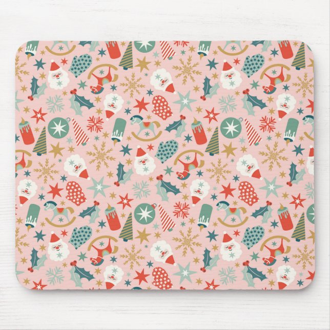 Mousepad Retro Pastel Natal (Frente)