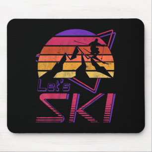 Mousepad Retro Permite Esquiar a neve do Ski Vintage nos an