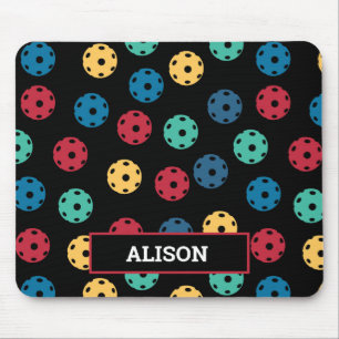 Mousepad 😍 Retro Picklebolas / preto com nome