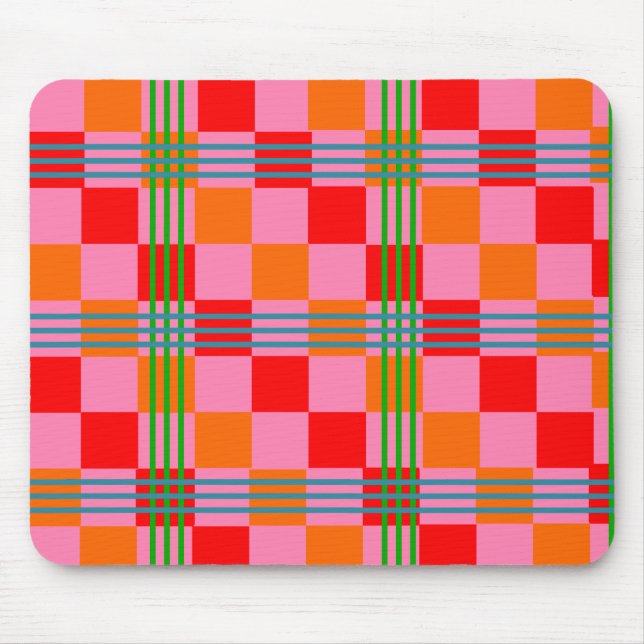 Mousepad Retro Plaid  (Frente)