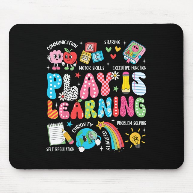 Mousepad Retro Play é Equipe de Professores do Jardim de In (Frente)