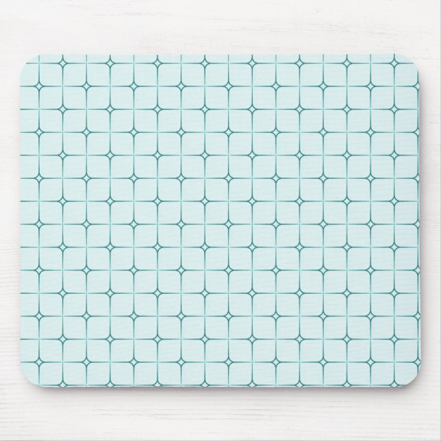 Mousepad Retro Romance Mousepad, Turquoise (Frente)