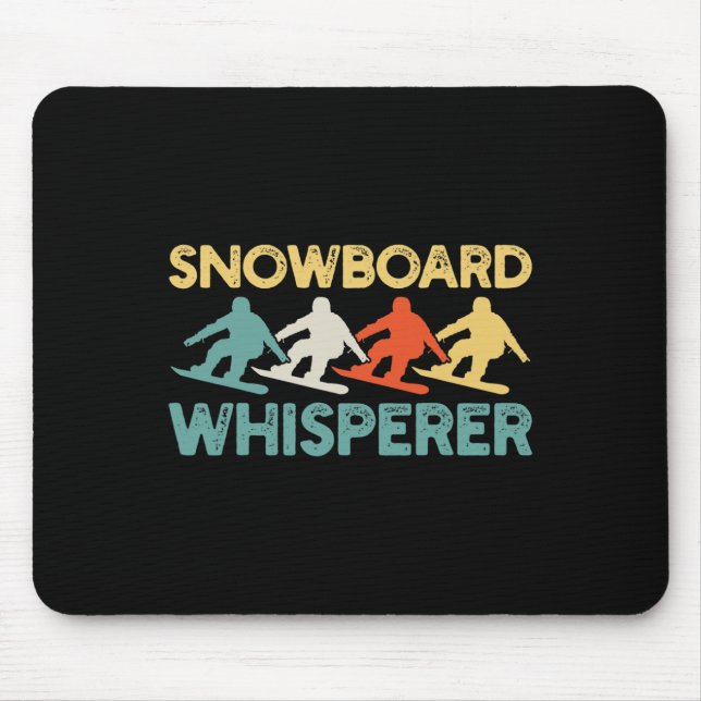 Mousepad Retro Snowboard Snowboard Snowboard (Frente)