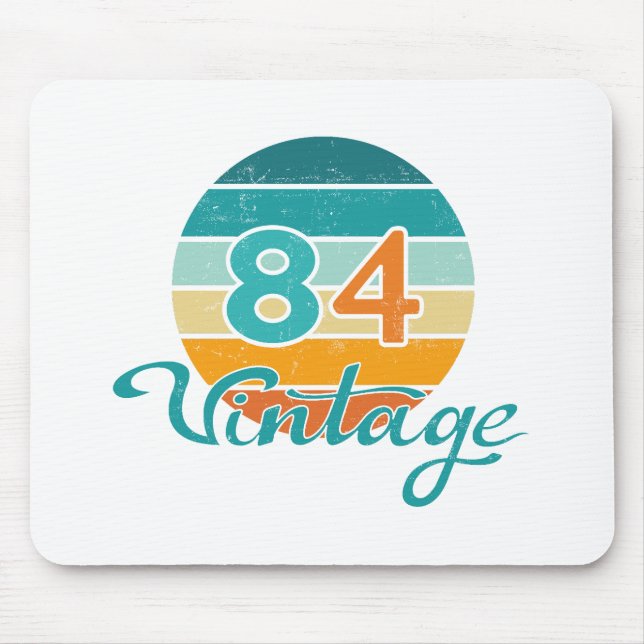 Mousepad Retro Sunset 84 Vintage Distressed (Frente)