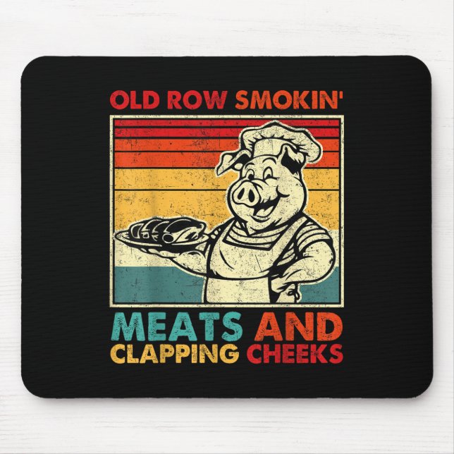 Mousepad Retro Velha Fileira Fumando Carnes E Bofetadas Car (Frente)