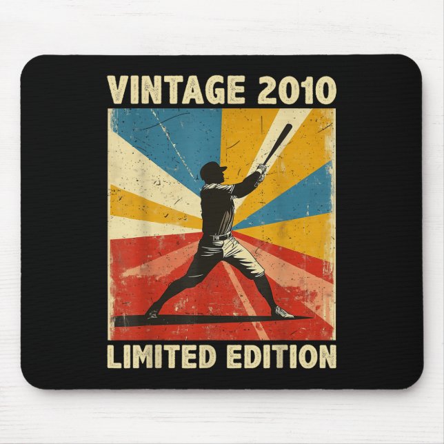 Mousepad Retro Vintage 2010 Baseball Lover Limited Edition (Frente)