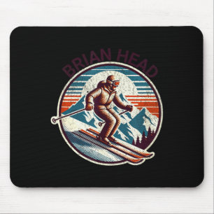 Mousepad Retro vintage brian head utah resort de esqui inve