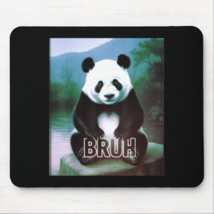 Mousepad Retro Vintage Engraçado Bruh Panda Gíria Meme Anim