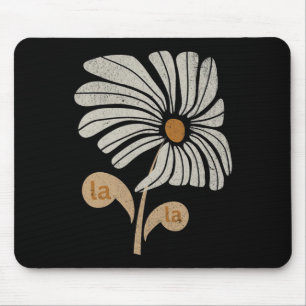 Mousepad Retro Vintage Floral Mulher do Gato Infantil