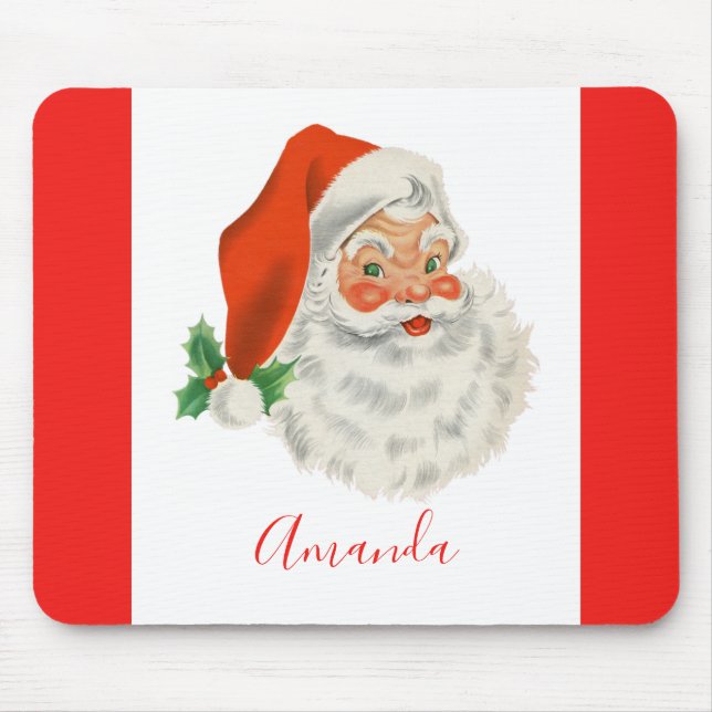Mousepad Retro Vintager Santa Claus (Frente)