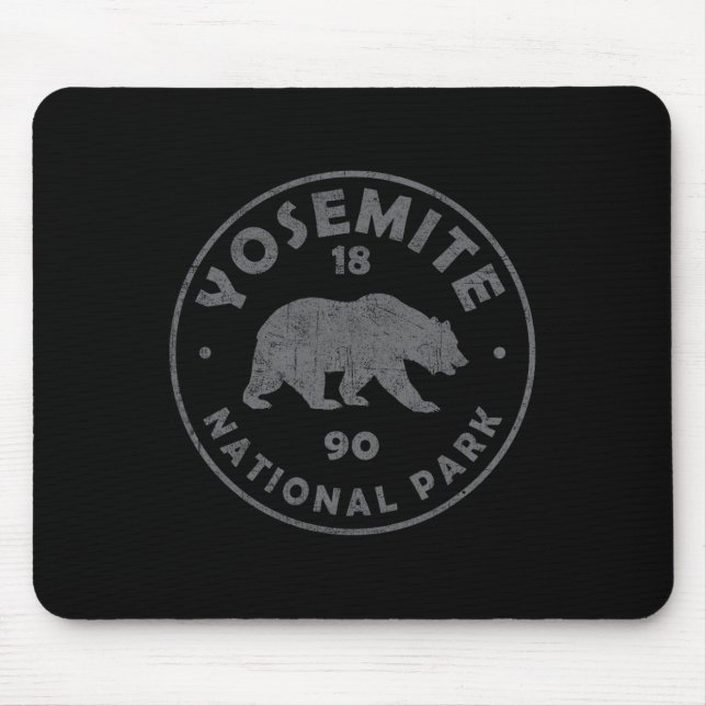Mousepad Retro Yosemite Parque Nacional dos EUA Lembrança V (Frente)
