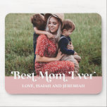 Mousepad Retrorna Rosa Melhor Imagem Personalizada Da Mãe<br><div class="desc">Este é um Retro Rosa Rosa,  o melhor que a mãe já fez com um mouse personalizado. O presente perfeito para Dia de as mães,  aniversário etc.</div>