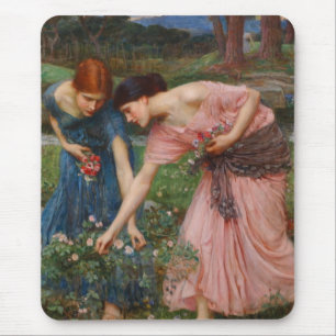 Mousepad Reúna Ye Rosebuds por John W. Waterhouse
