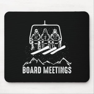 Mousepad Reunião da Diretoria Divertida Snowboarding Esport
