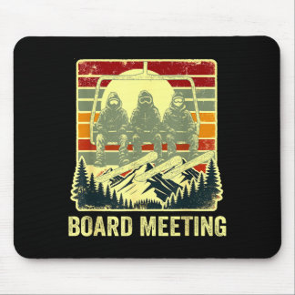 Mousepad Reunião de Conselho de Snowboard Esquiador de Elev