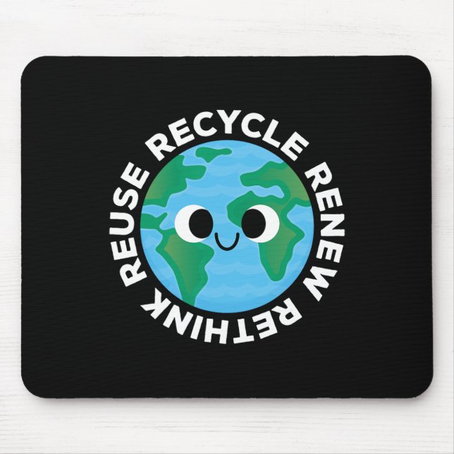 Mousepad Reutilização de reciclares Renovar Repensar Crise  (Frente)
