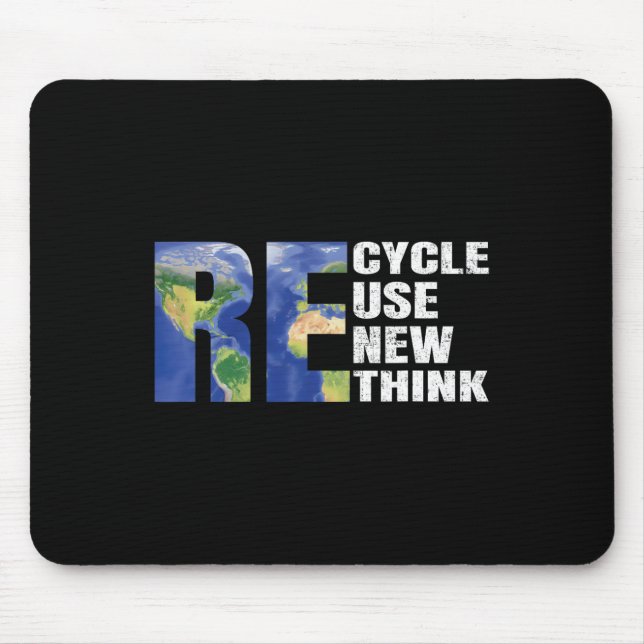 Mousepad Reutilização do reciclar Renovar Repensar o Dia da (Frente)