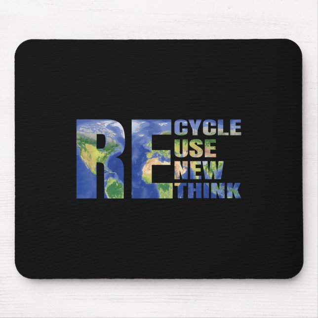 Mousepad Reutilização do reciclar Renovar Repensar o Dia da (Frente)