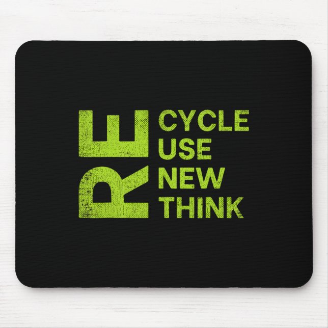 Mousepad Reutilizar Renovar Renovar Repensar Ciclo Utilizar (Frente)