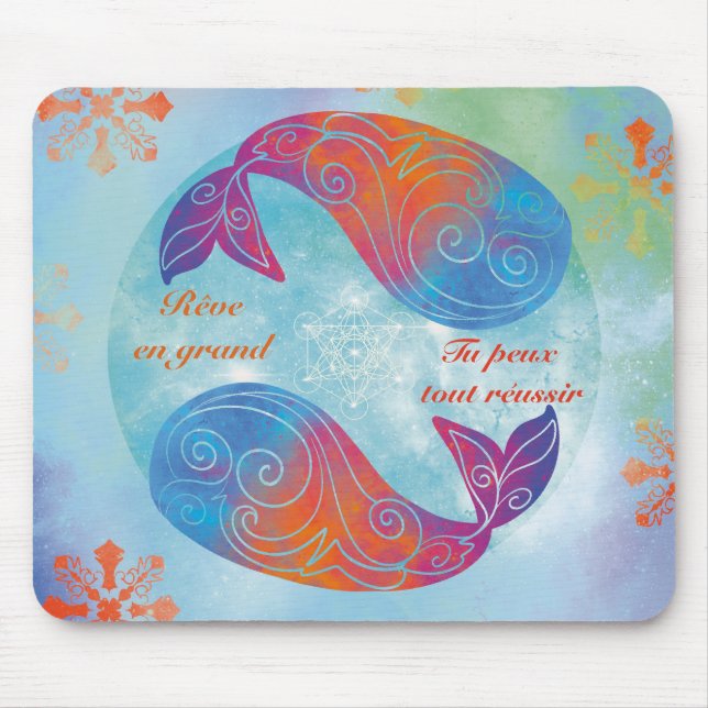 Mousepad Rêve en grand baleine (Frente)