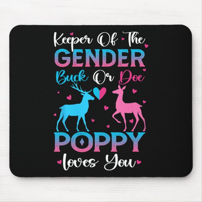 Mousepad Reveal Buck Ou Doe Poppy Te Ama (Frente)