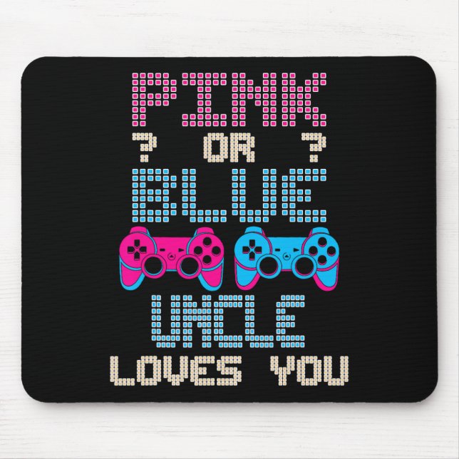 Mousepad Revelação de Gênero do Jogo Pink Or Blue Uncle Lov (Frente)