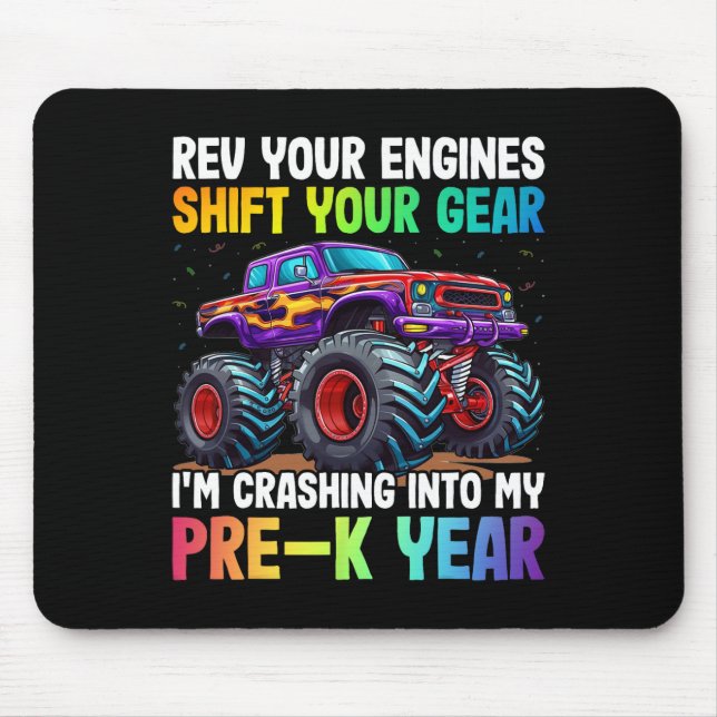 Mousepad Revise Seus Motores Desloca Meu Ano Pré-k - 100 Di (Frente)