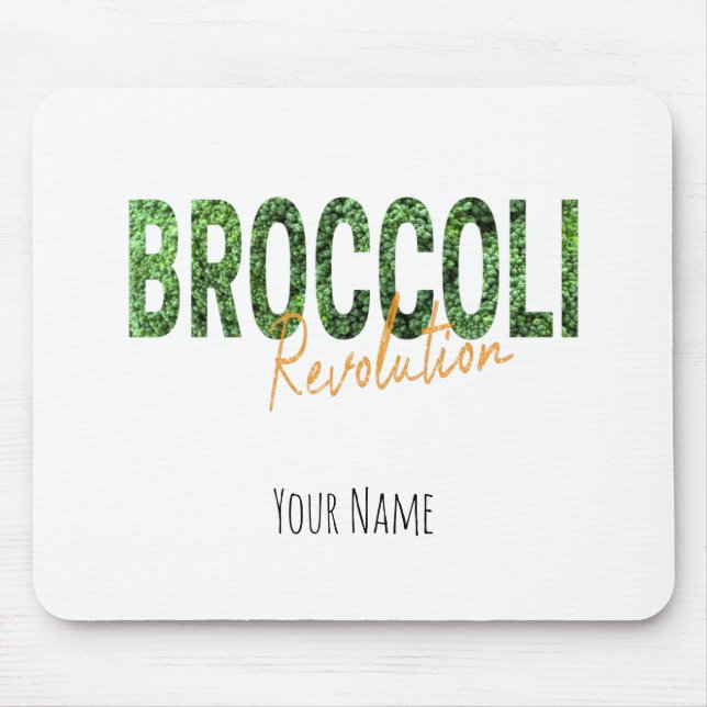 Mousepad Revolução do brócolis Vegias e Vegetais (Frente)
