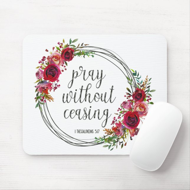 Mousepad Rezar Sem Cessar (Com mouse)