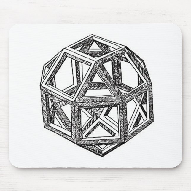 Mousepad Rhombicuboctahedron, Leonardo da Vinci (Frente)