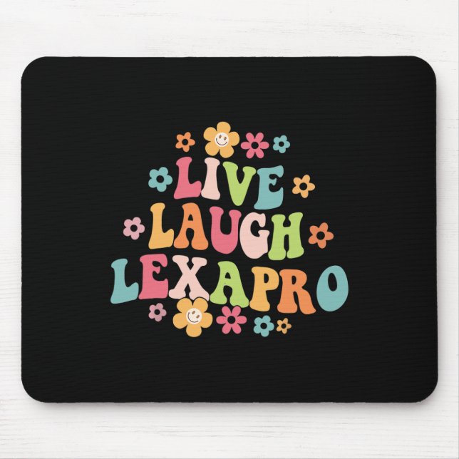 Mousepad Ria Lexapro Groovy Terapista de Saúde Mental Anxie (Frente)