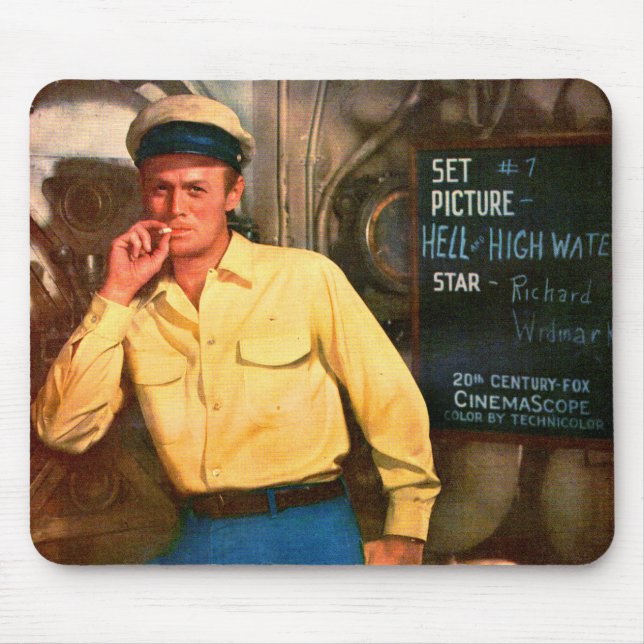 Mousepad Richard Widmark e para o Inferno e a Água Alta (Frente)