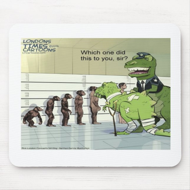 Mousepad Rick London Funny Dinossaur Policial Lineup (Frente)