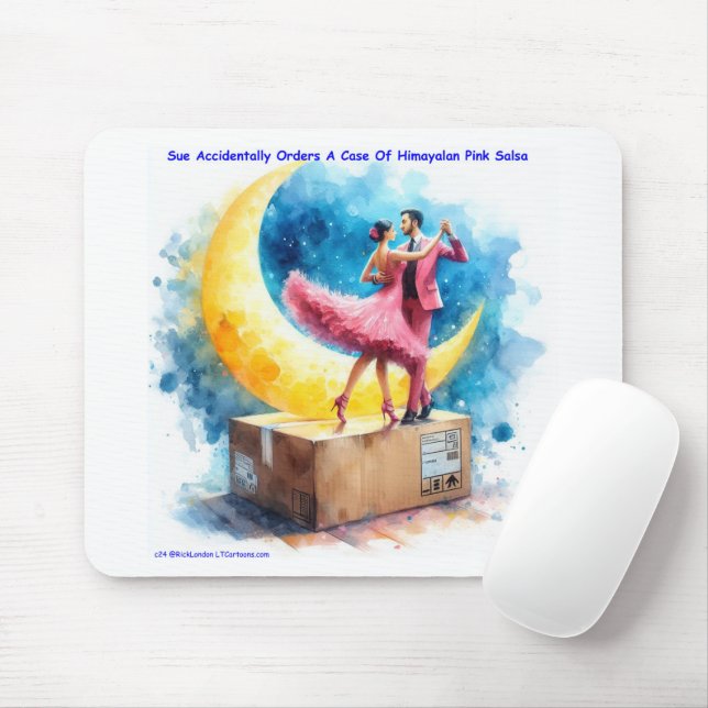 Mousepad Rick London Pink Himalayan Salsa Engraçado  (Com mouse)