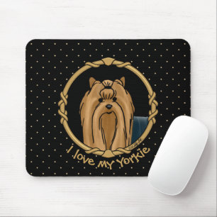 Mousepad Rico Frame Yorkshire Terrier Yorkie Portrait Cute