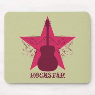 Mousepad Rico Guitarra - Cabeça de Mão, Magenta