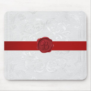 Mousepad Rico - Letra B, Friso de haste de cera vermelha