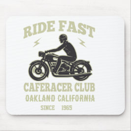 Mousepad Ride Fast Cafe Racer Clube Personalizado