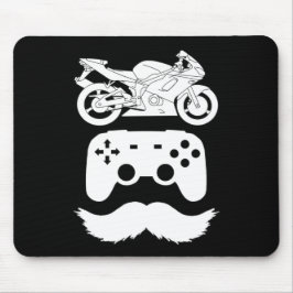 Mousepad Ride.Game.Dad White Graphic (B)