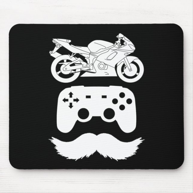 Mousepad Ride.Game.Dad White Graphic (B) (Frente)
